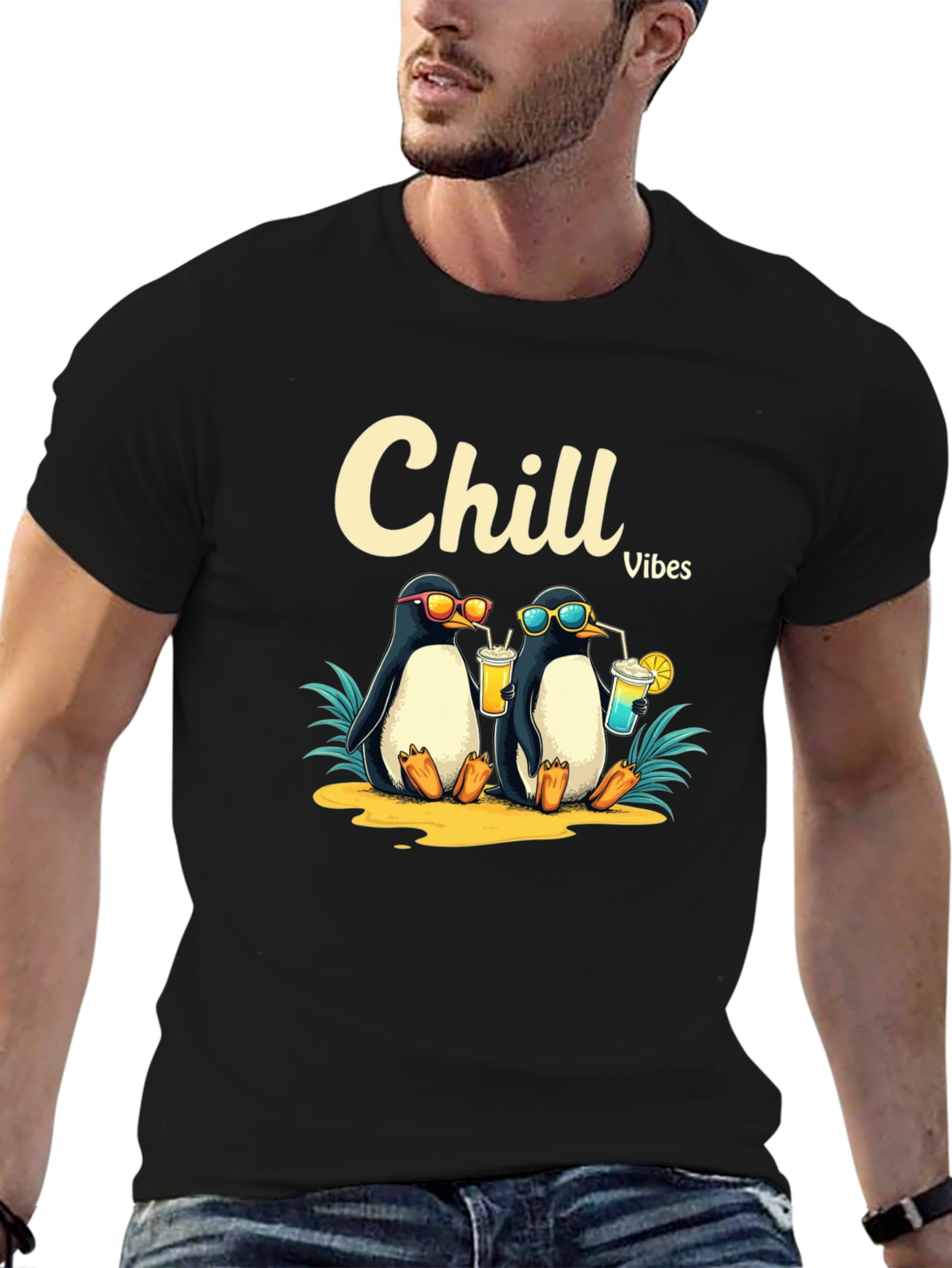 Chill Vibes Penguin Graphic Tee