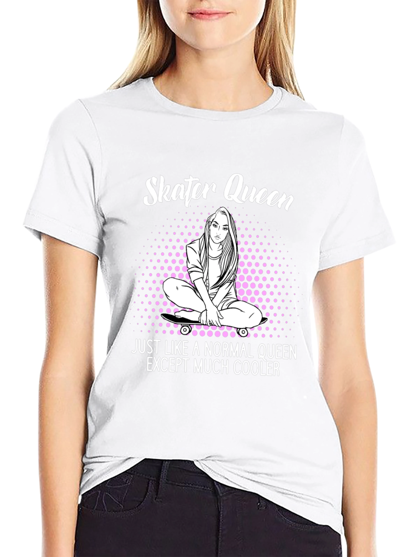 Skater Queen Graphic T-Shirt - Cool & Casual