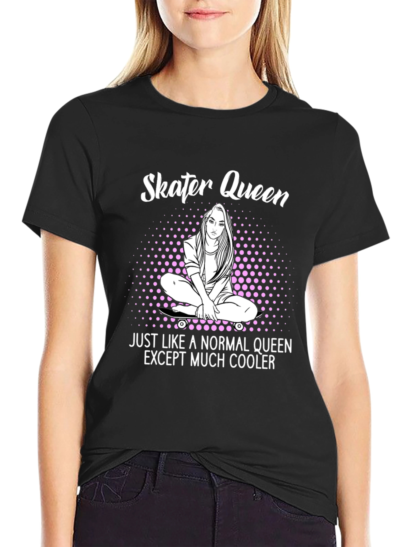 Skater Queen Graphic T-Shirt - Cool & Casual