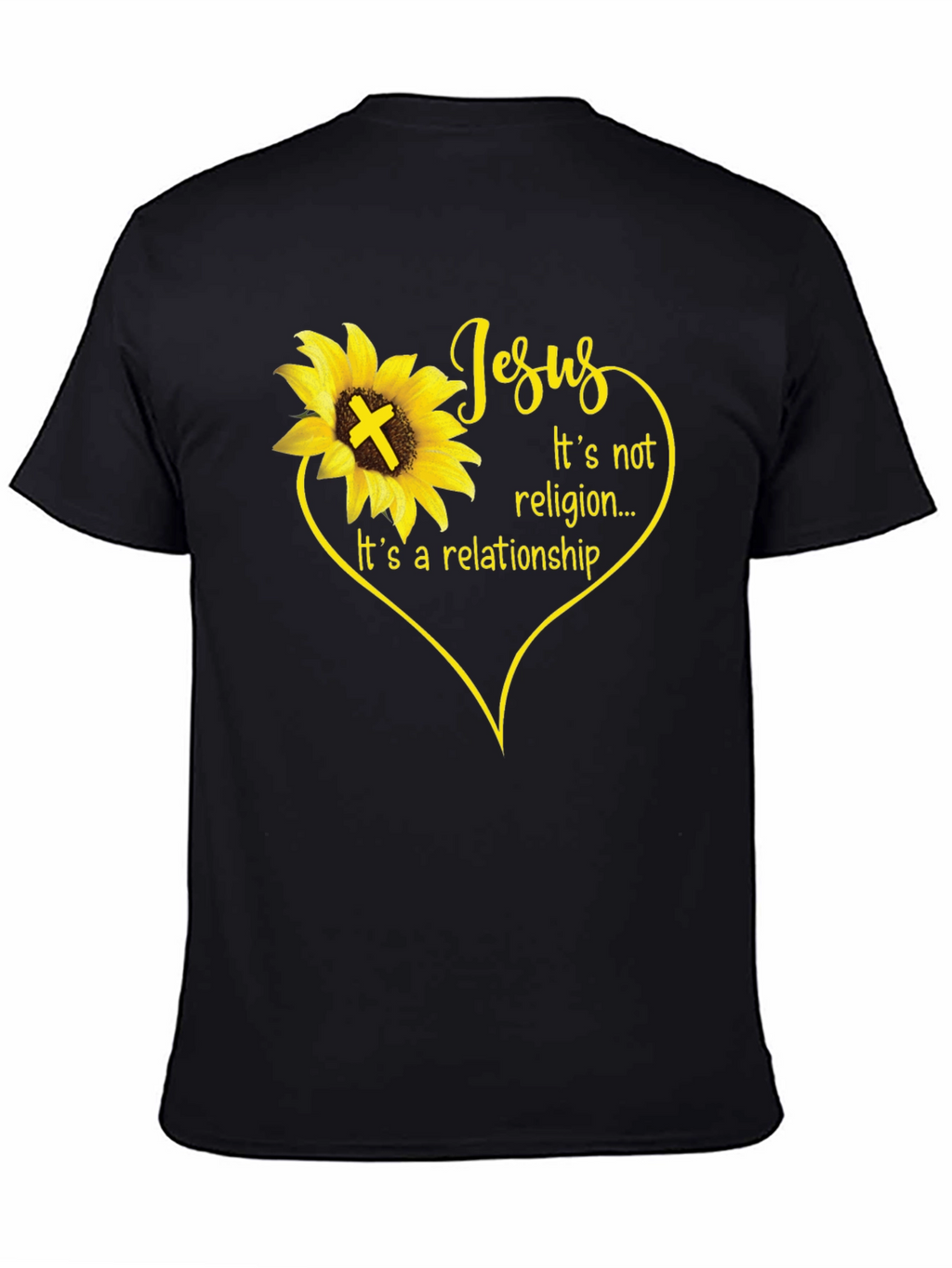 Jesus Sunflower Christian T-Shirt - Its a Relationship