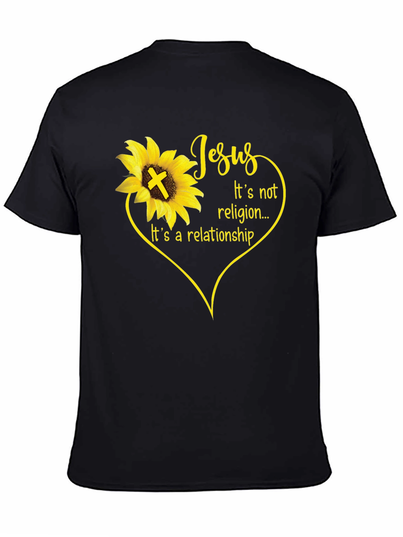 Jesus Sunflower Christian T-Shirt - Its a Relationship