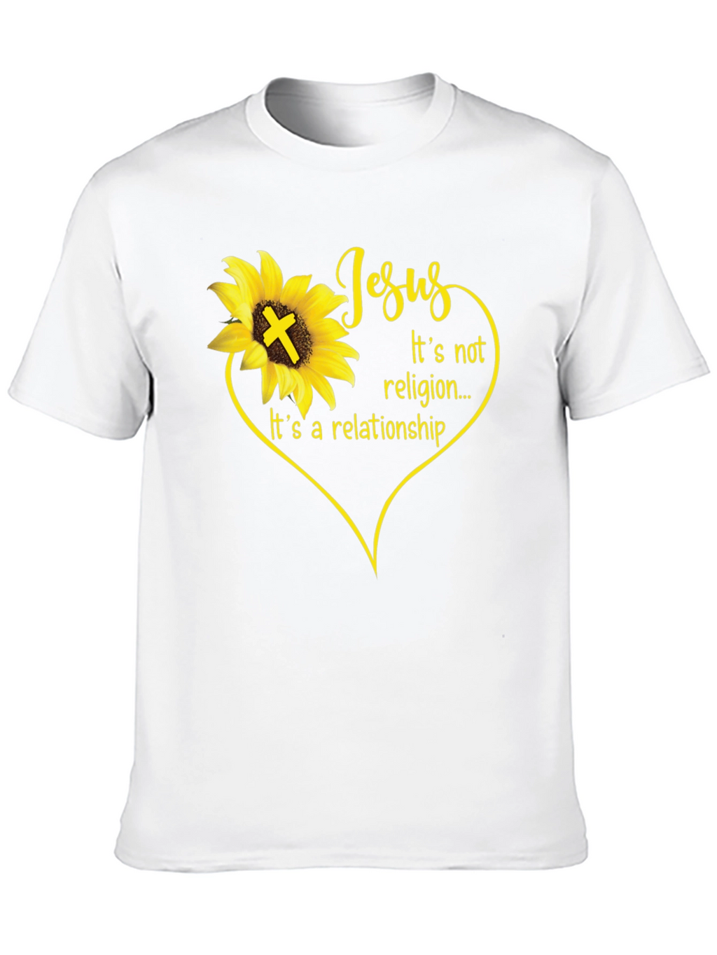 Jesus Sunflower Christian T-Shirt - Its a Relationship
