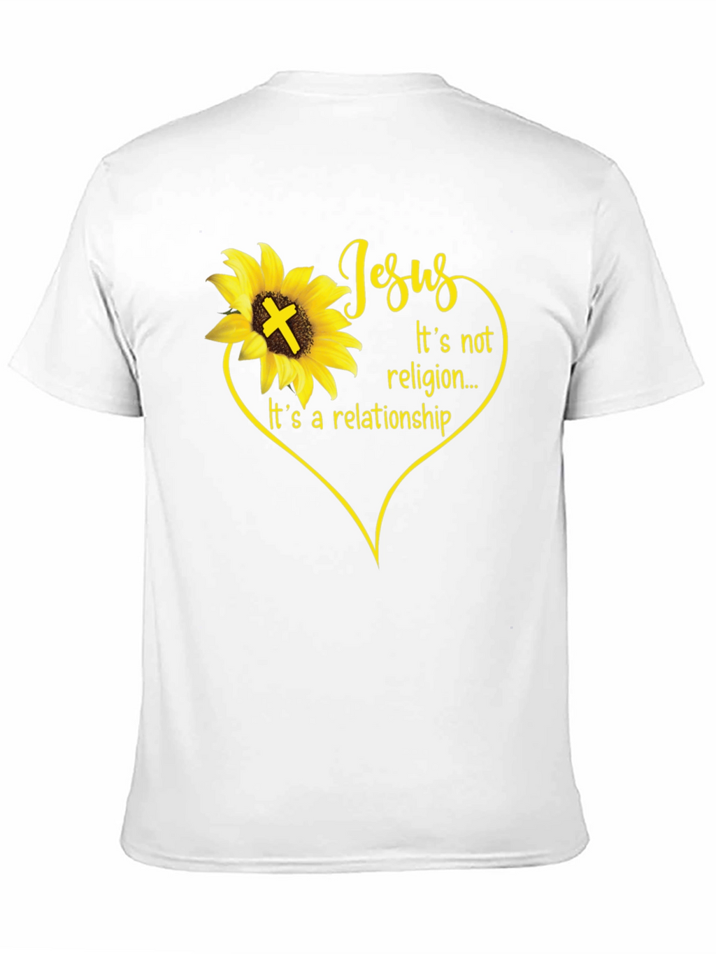 Jesus Sunflower Christian T-Shirt - Its a Relationship