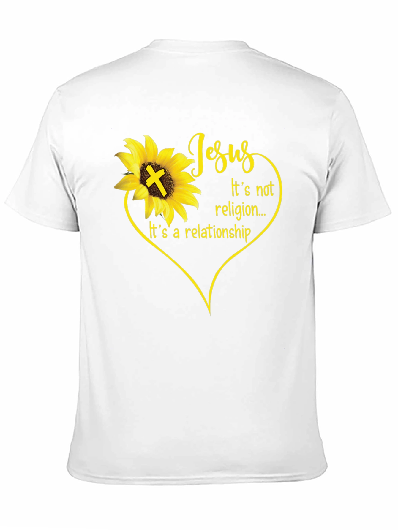 Jesus Sunflower Christian T-Shirt - Its a Relationship