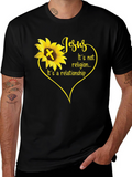 Jesus Sunflower Christian T-Shirt - Its a Relationship