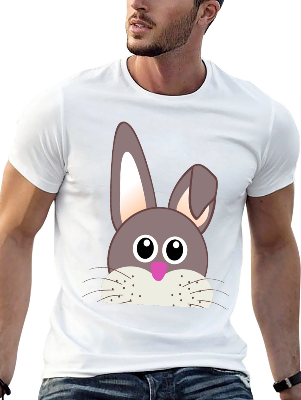 Bunny Face T-Shirt - Easter Holiday Apparel