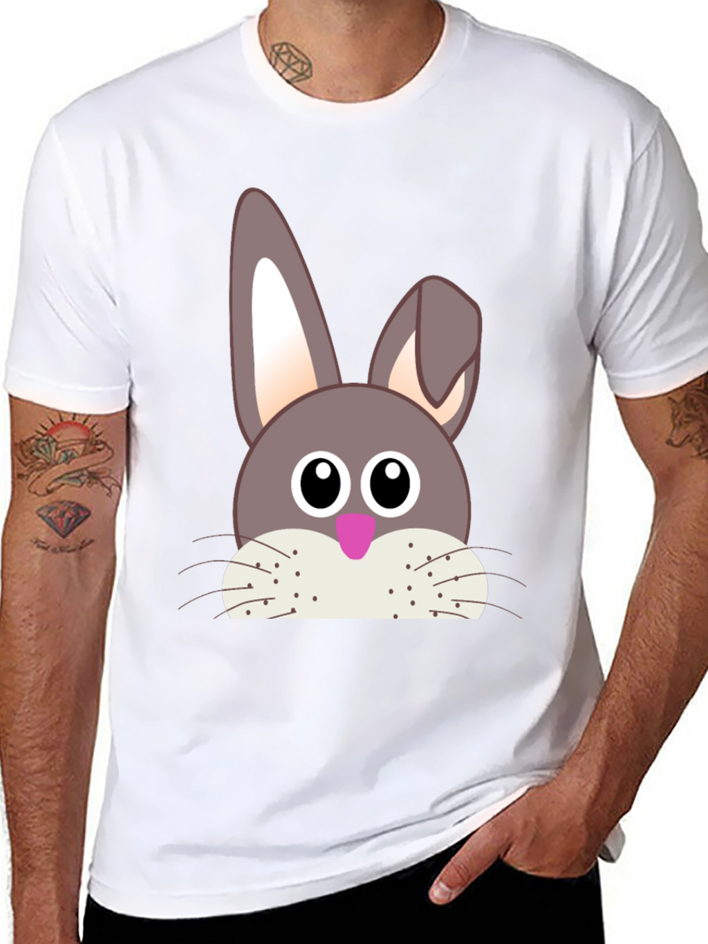 Bunny Face T-Shirt - Easter Holiday Apparel