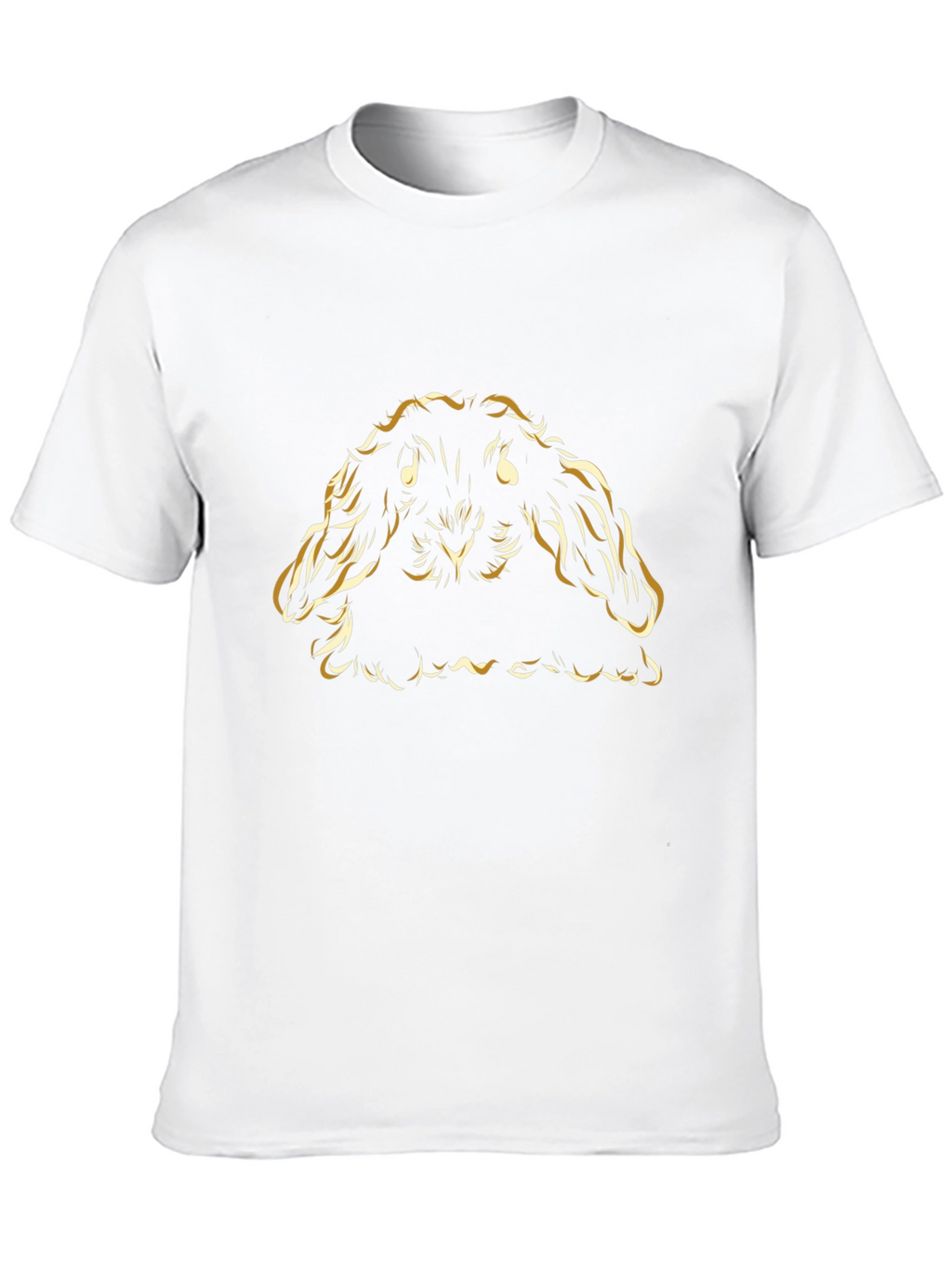 Gold Bunny Graphic T-Shirt - Black