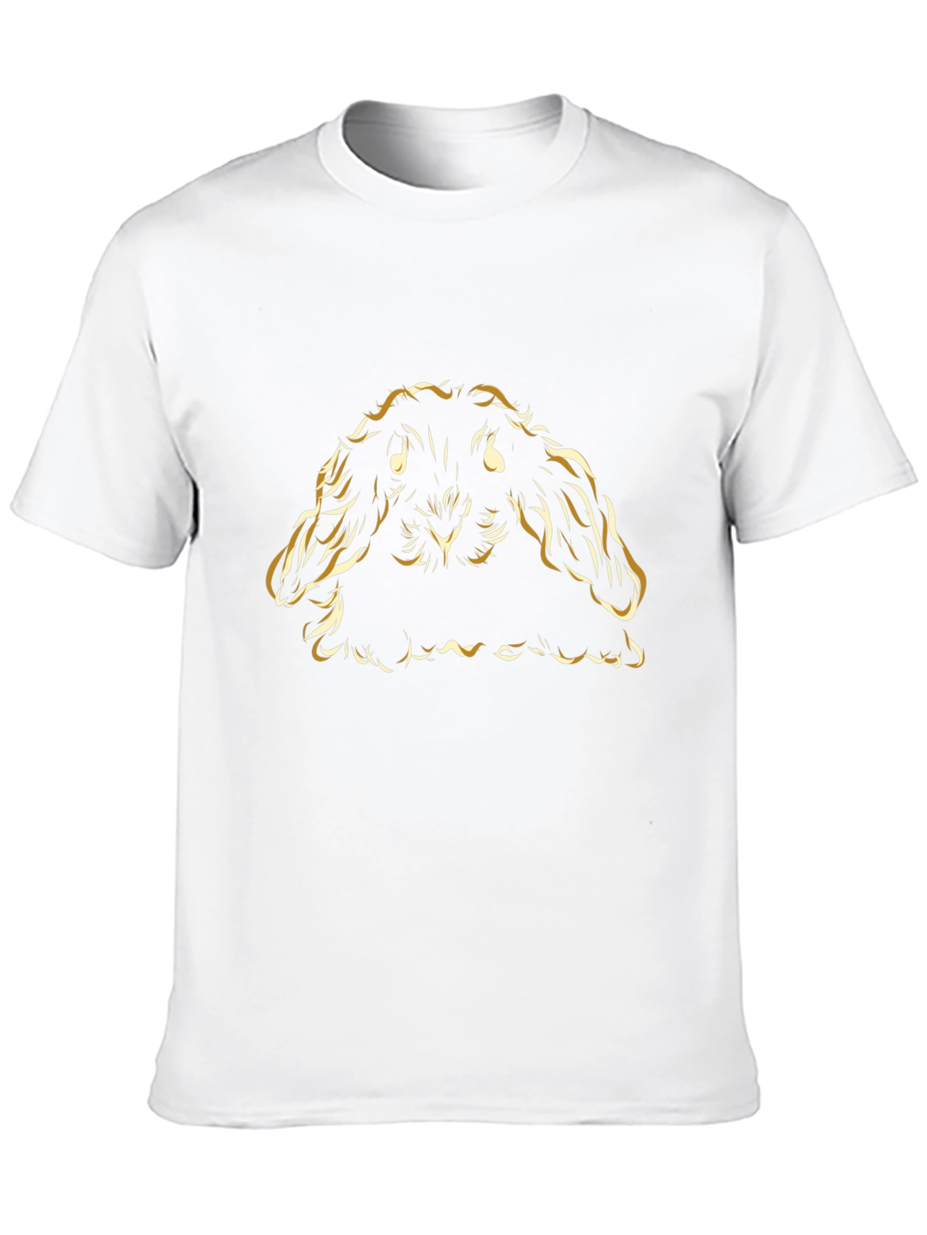 Gold Bunny Graphic T-Shirt - Black