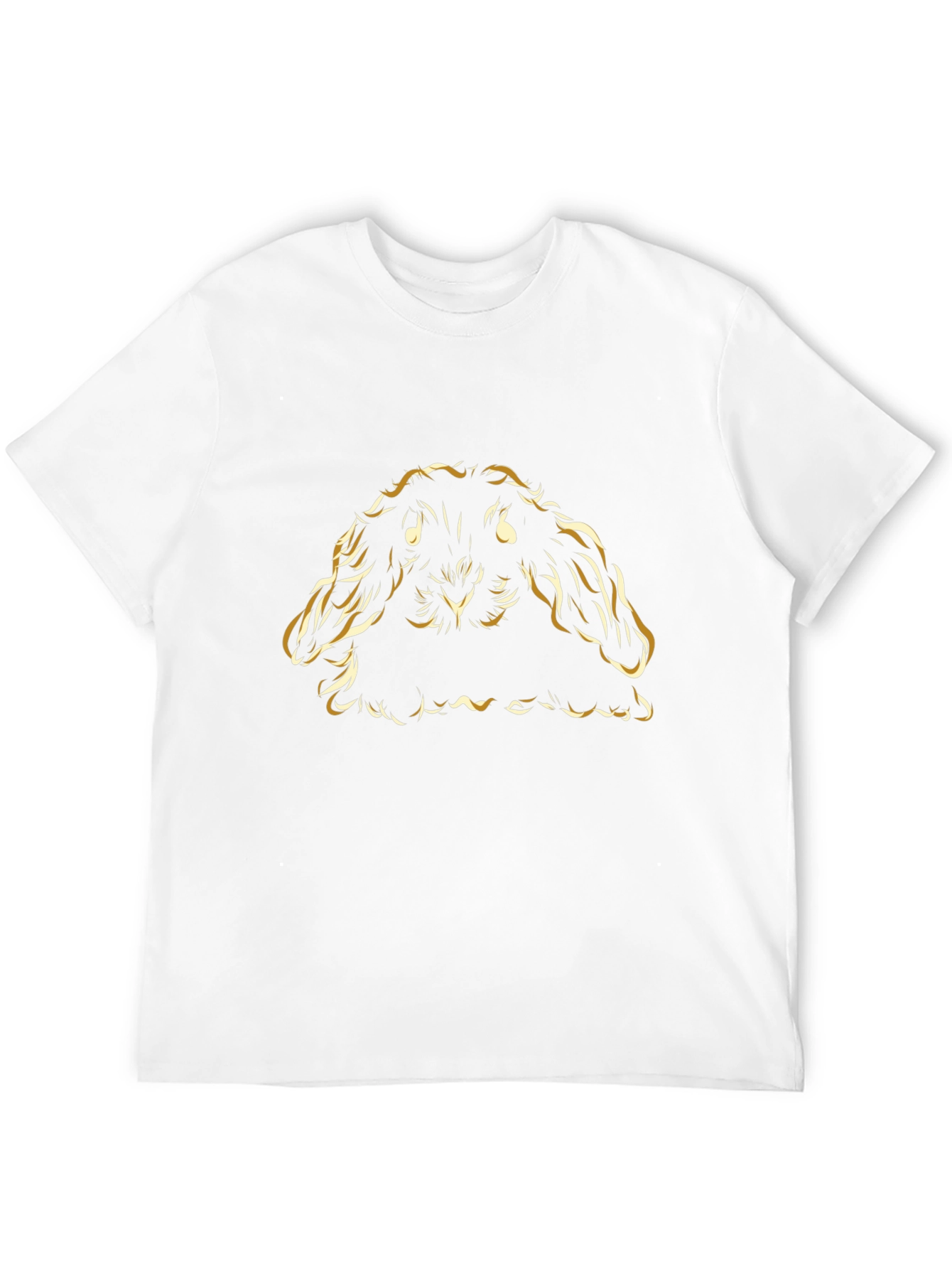 Gold Bunny Graphic T-Shirt - Black