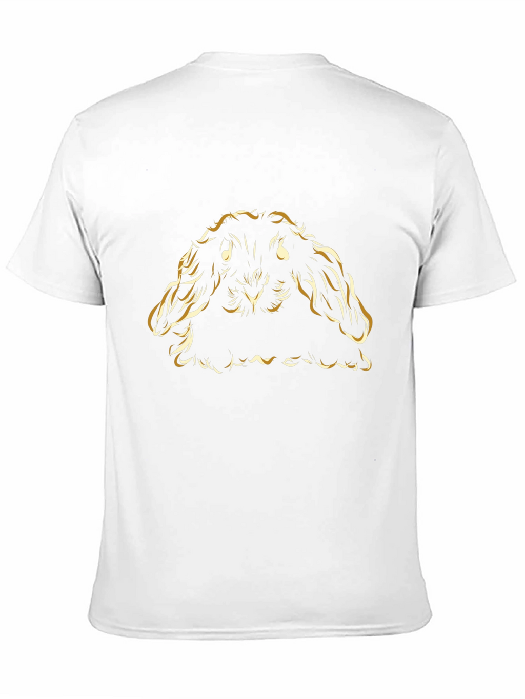 Gold Bunny Graphic T-Shirt - Black