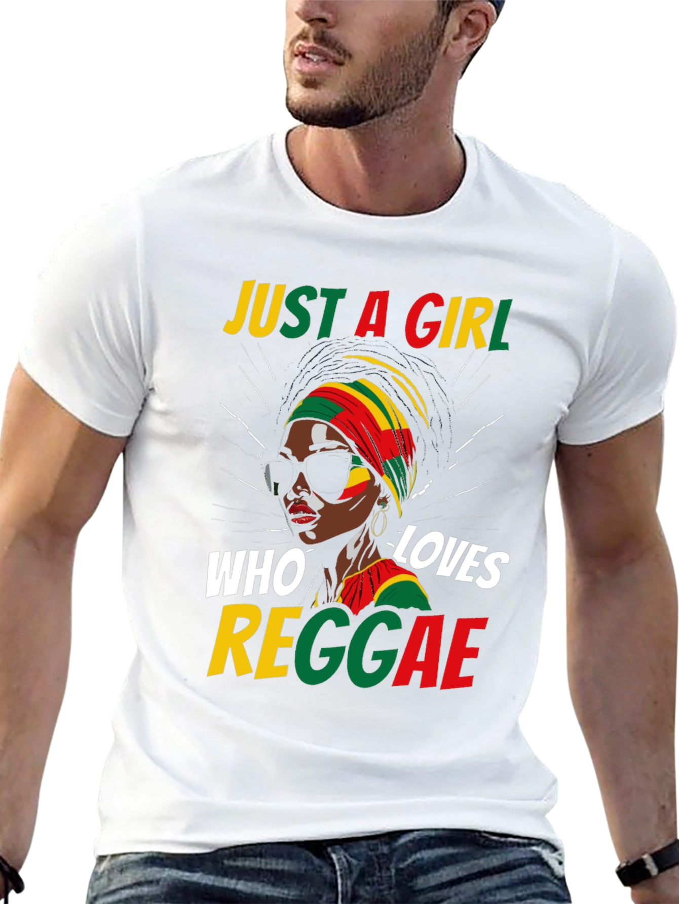 Just a Girl Who Loves Reggae Black T-Shirt