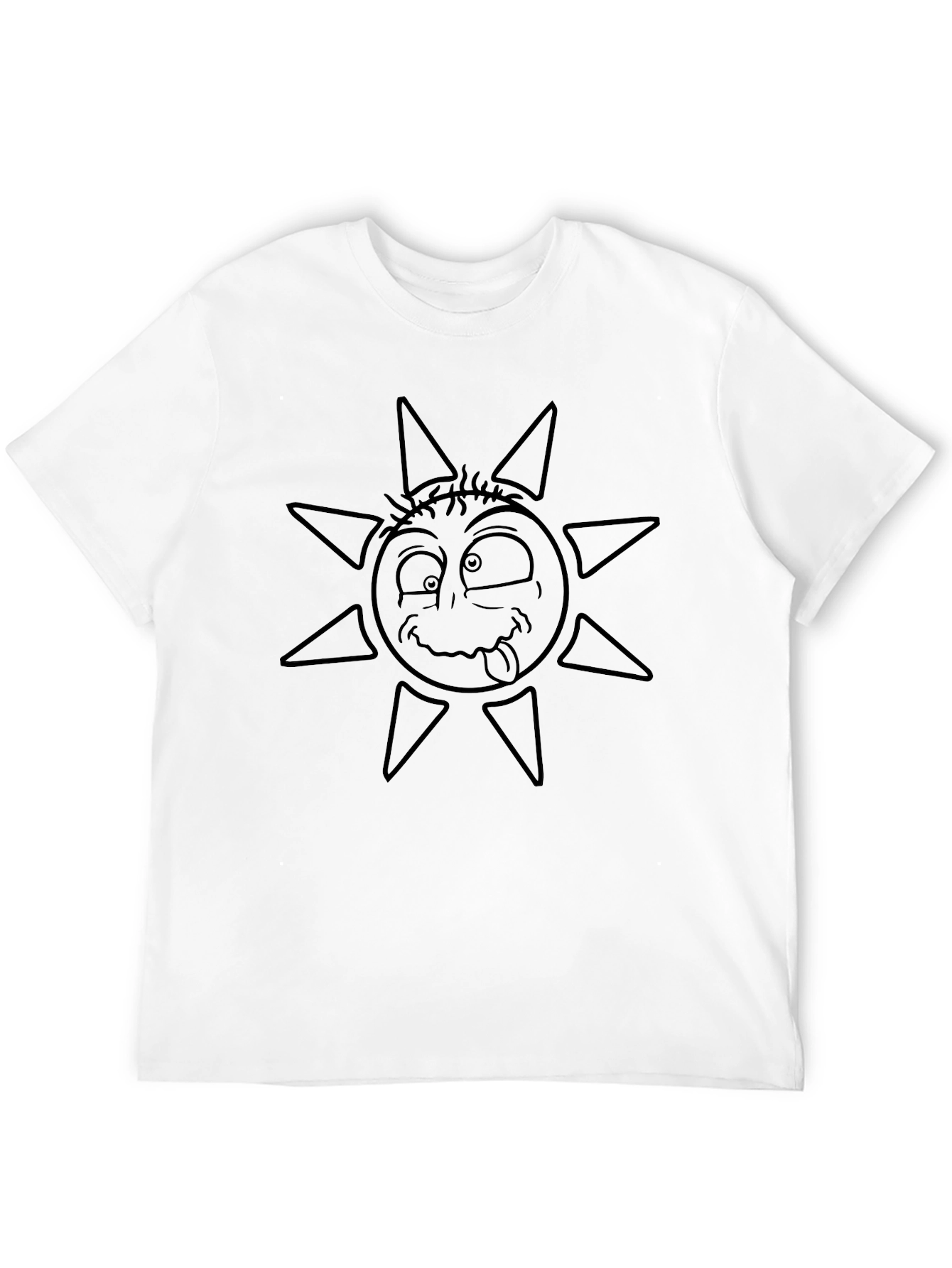 Funny Sun Graphic Tee - Black