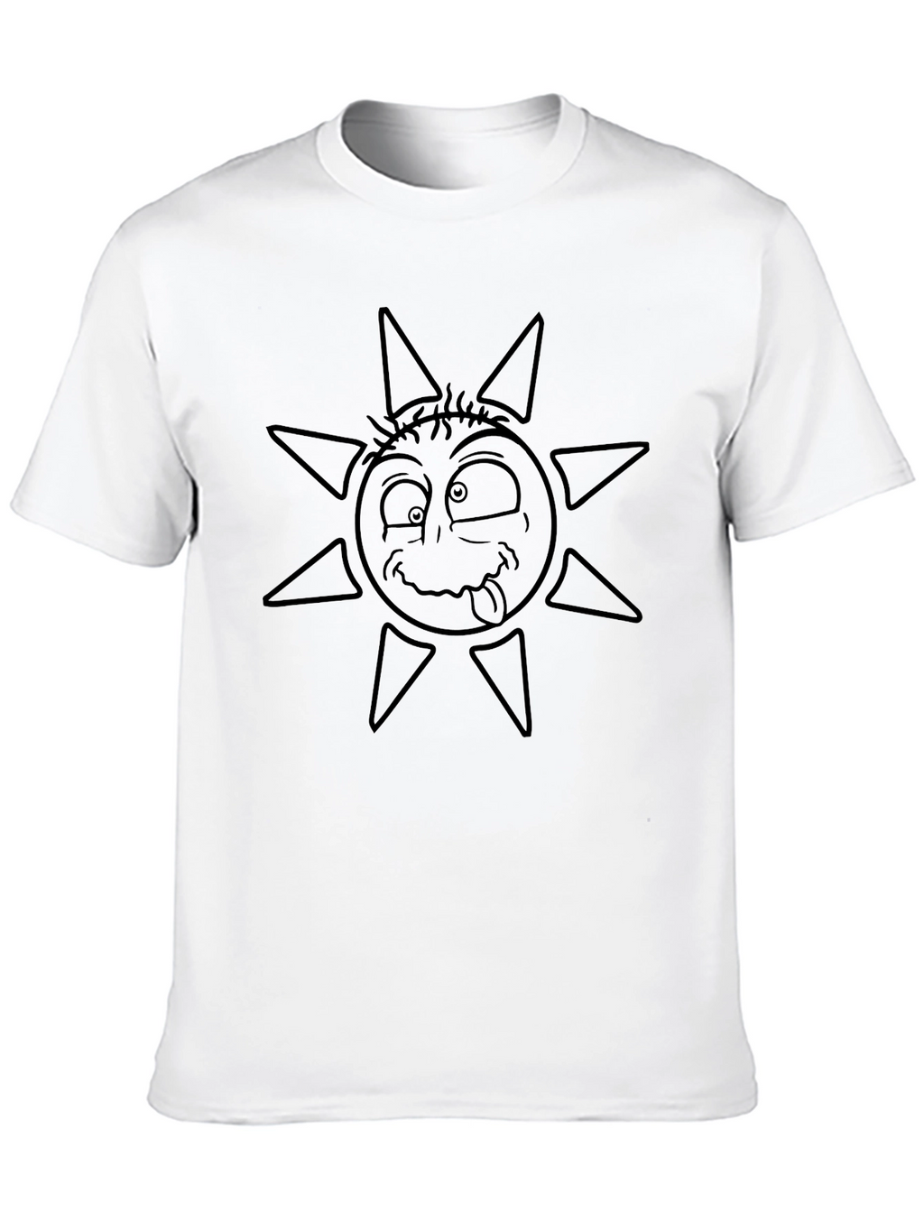 Funny Sun Graphic Tee - Black