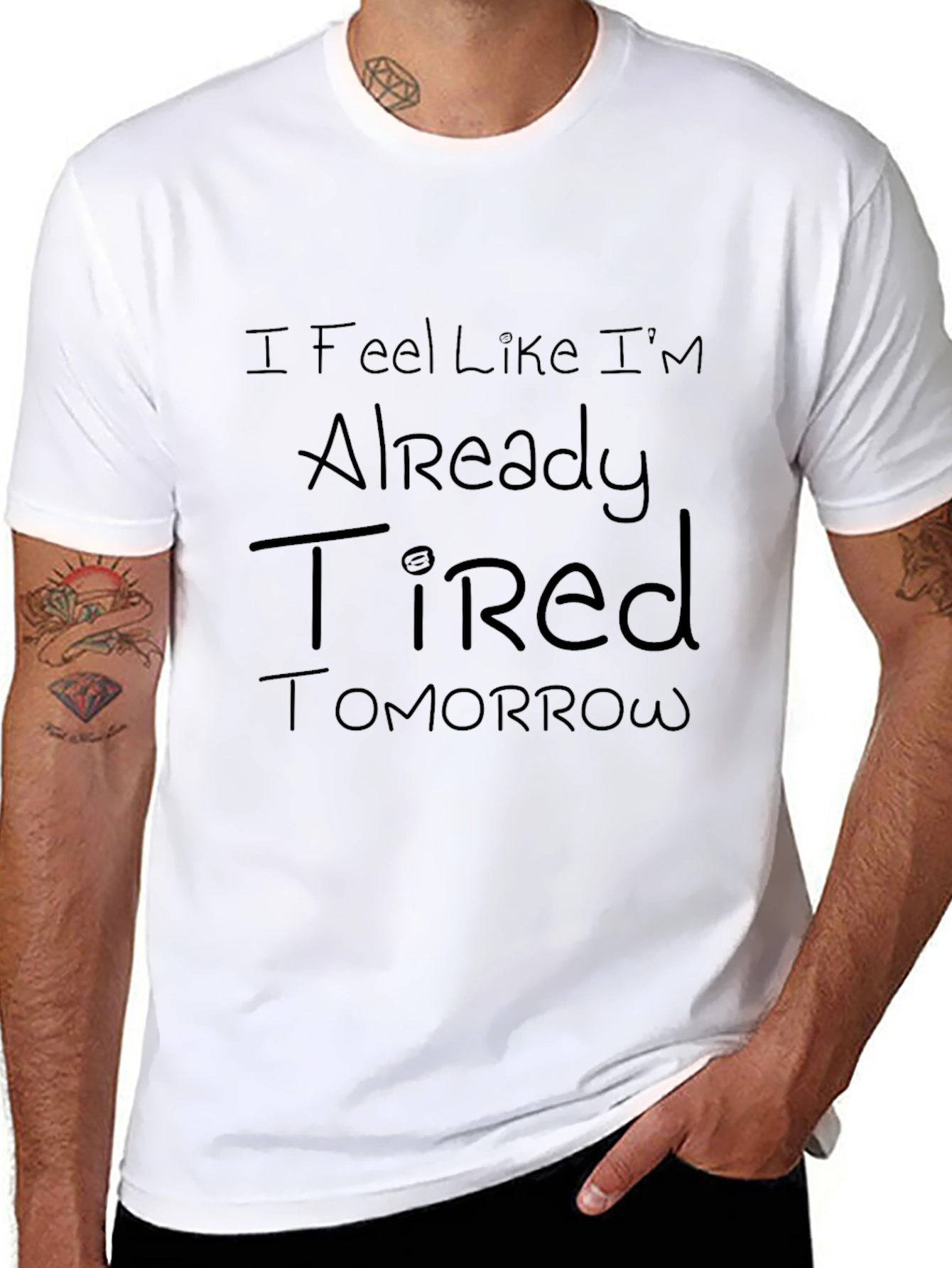 Tired Tomorrow Black Graphic Tee