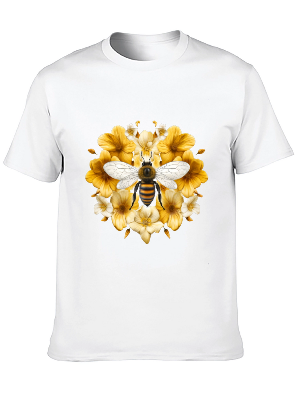Bee & Floral Black T-Shirt