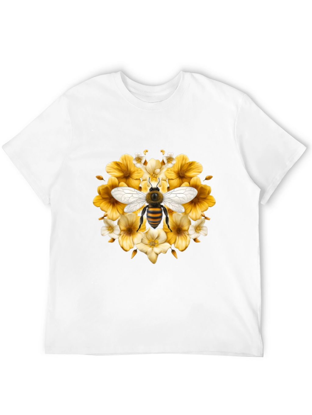 Bee & Floral Black T-Shirt