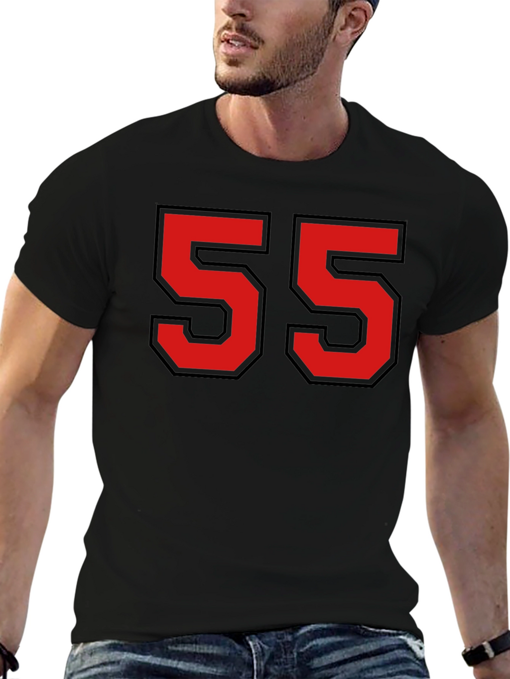 Retro Number 55 Graphic T-Shirt