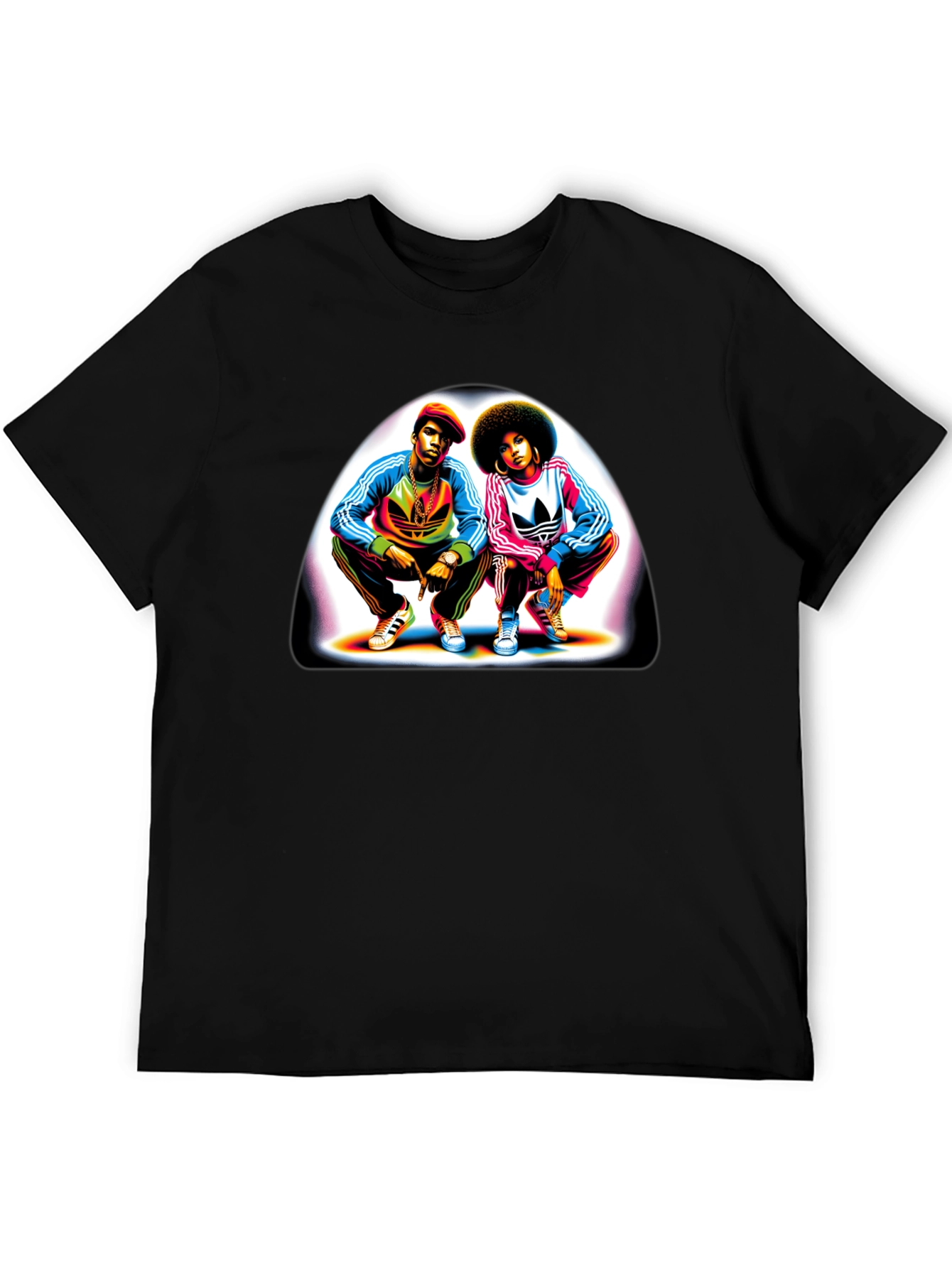 Retro Duo Graphic Tee - Black