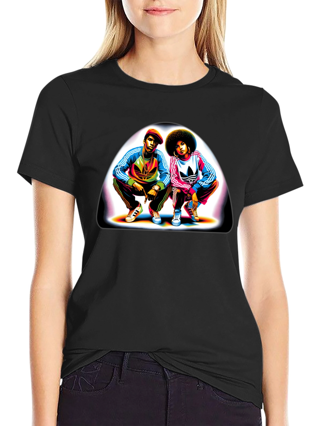 Retro Duo Graphic Tee - Black