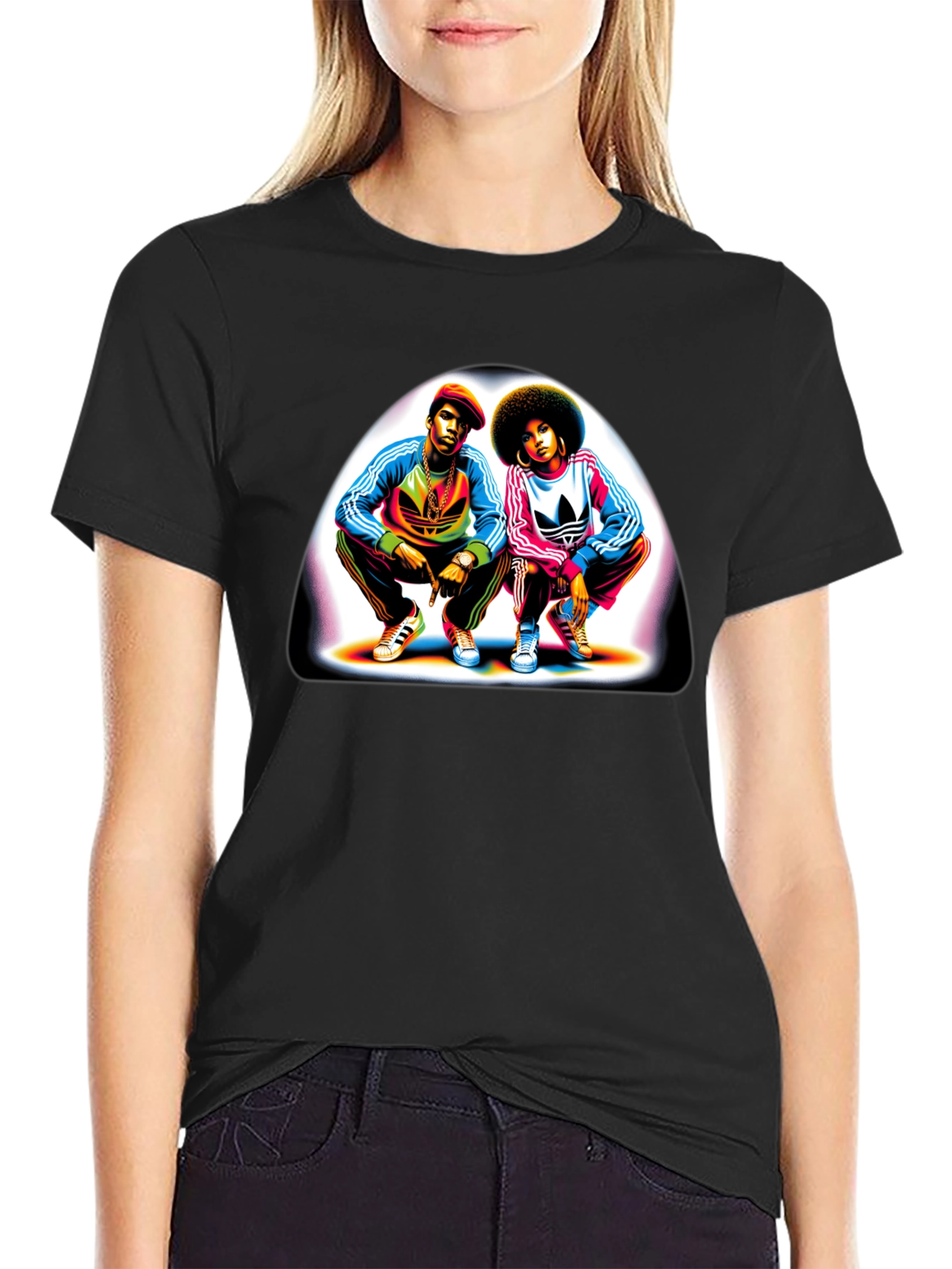 Retro Duo Graphic Tee - Black