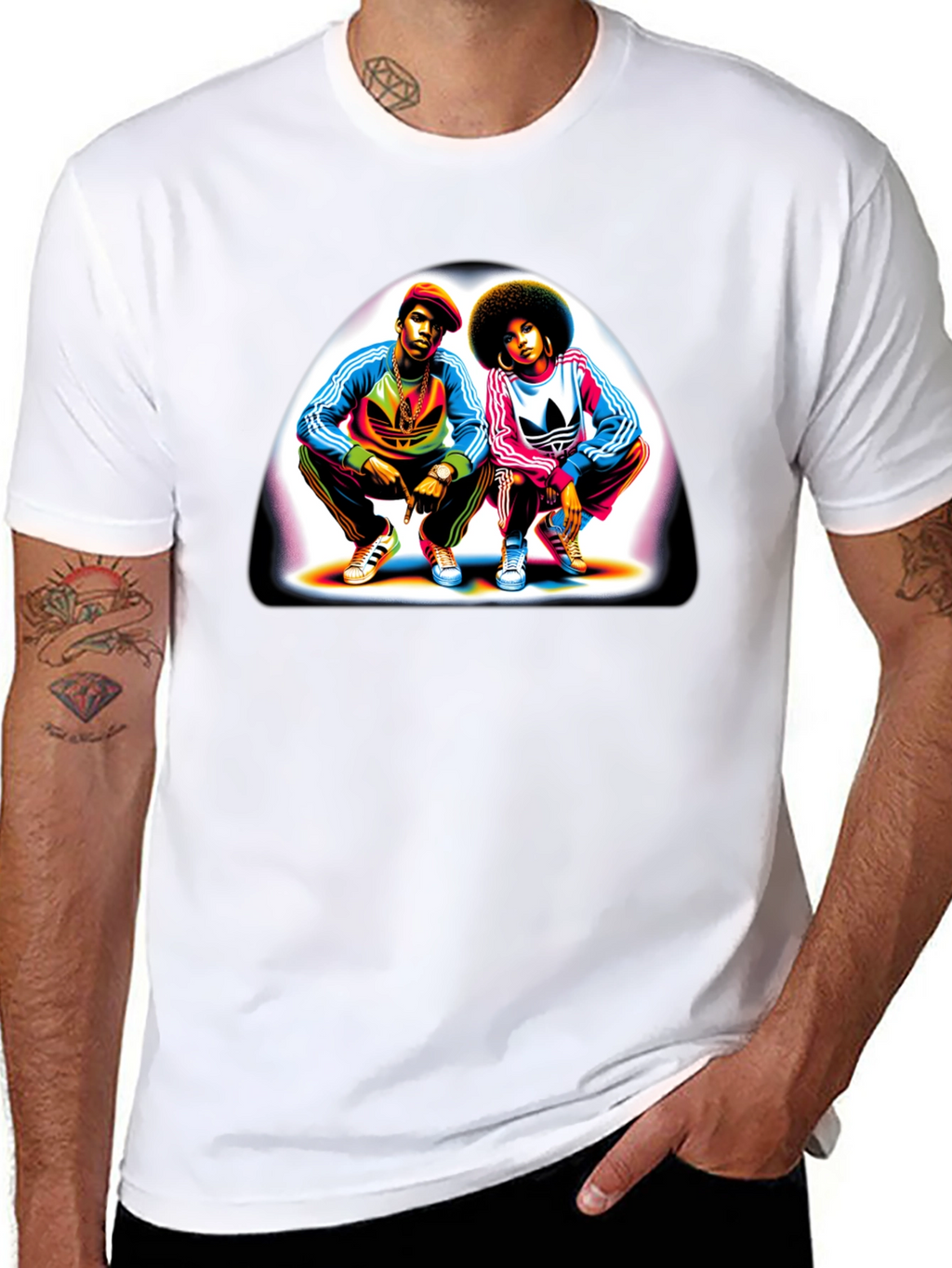 Retro Duo Graphic Tee - Black