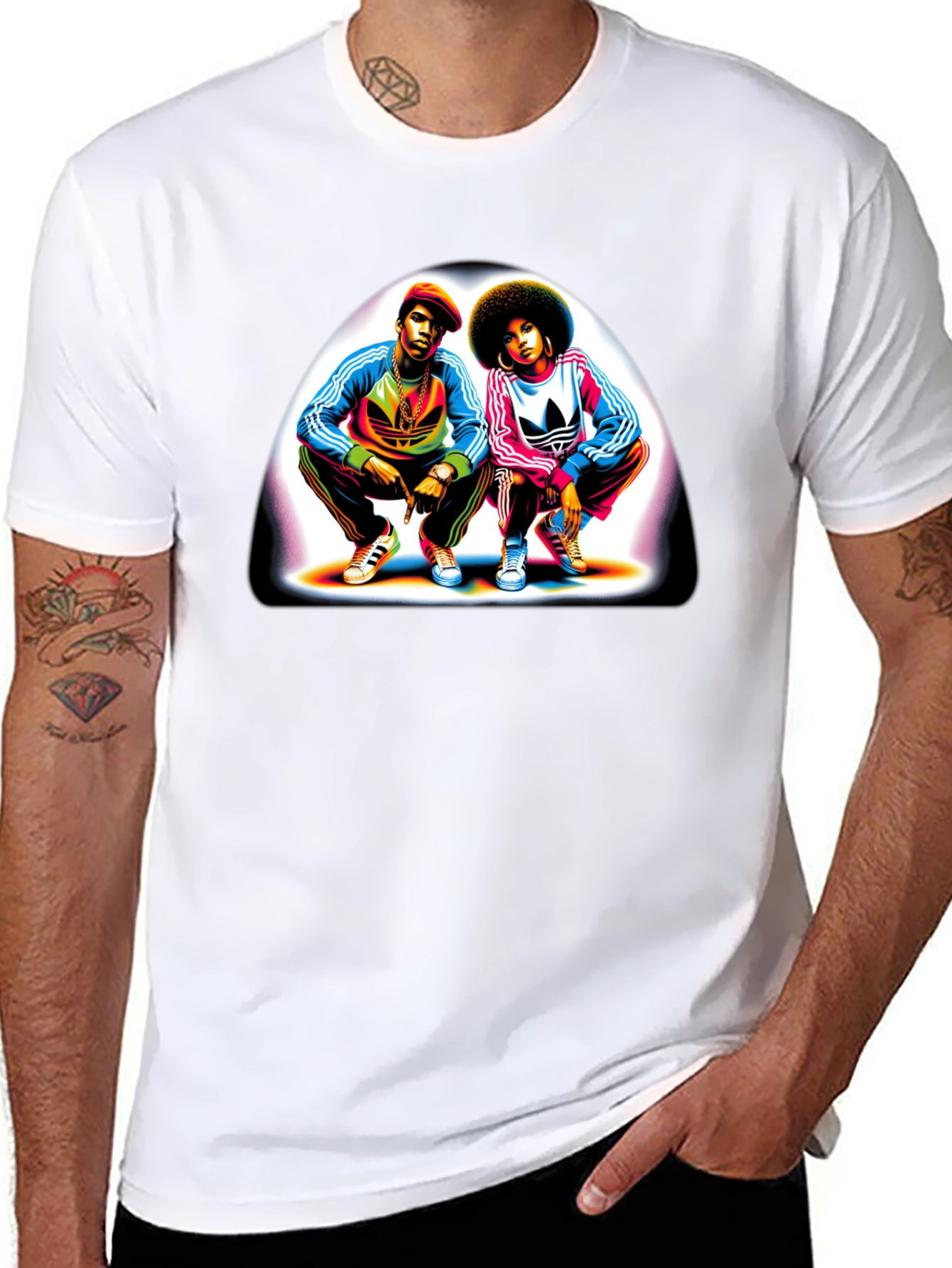 Retro Duo Graphic Tee - Black