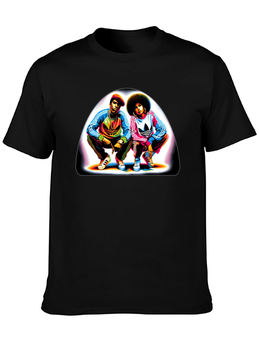 Retro Duo Graphic Tee - Black
