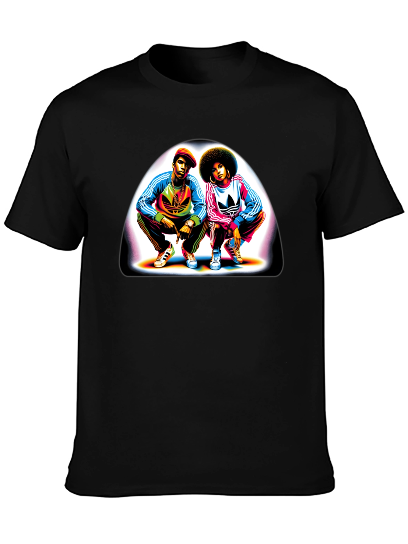 Retro Duo Graphic Tee - Black