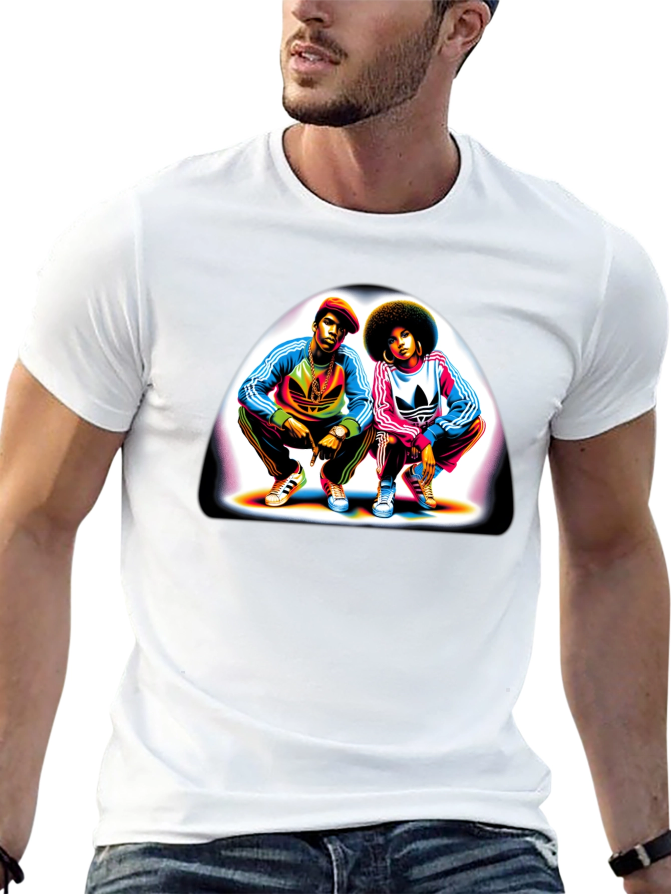 Retro Duo Graphic Tee - Black