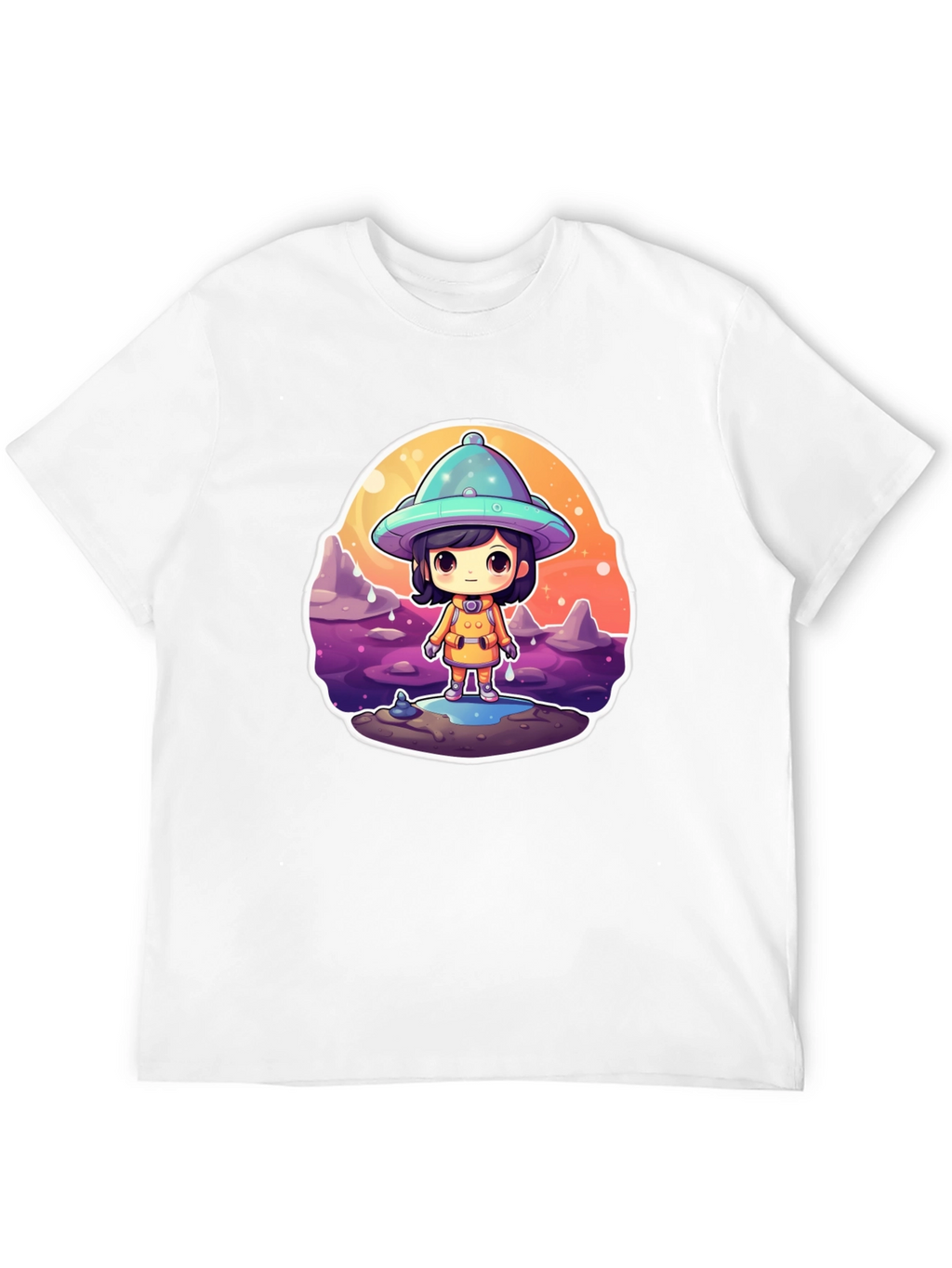 Cute Alien Kid Graphic Tee
