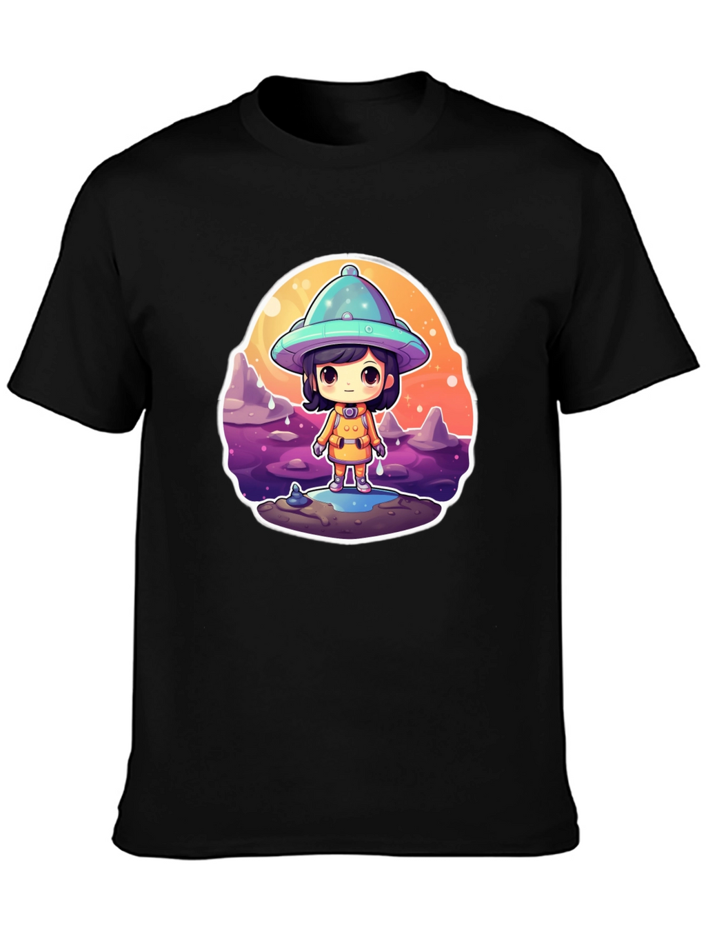 Cute Alien Kid Graphic Tee