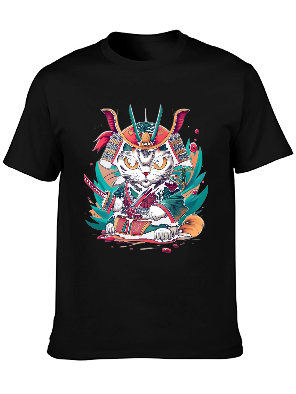 Samurai Cat T-Shirt: Unique Graphic Tee