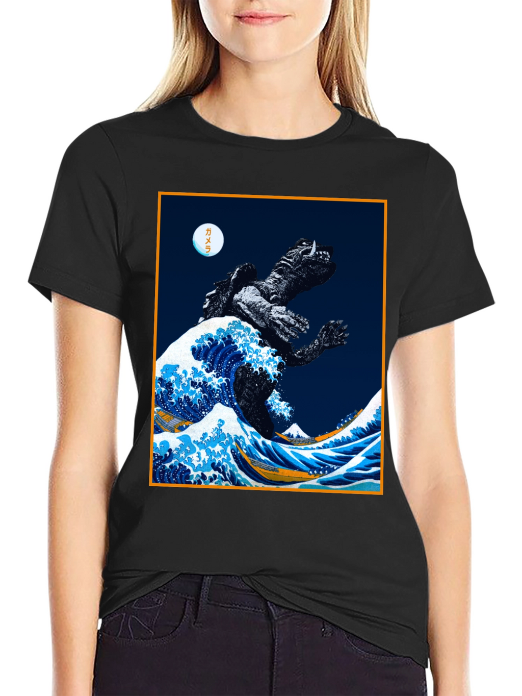 Kaiju Wave Graphic Tee - Unique Japanese Art