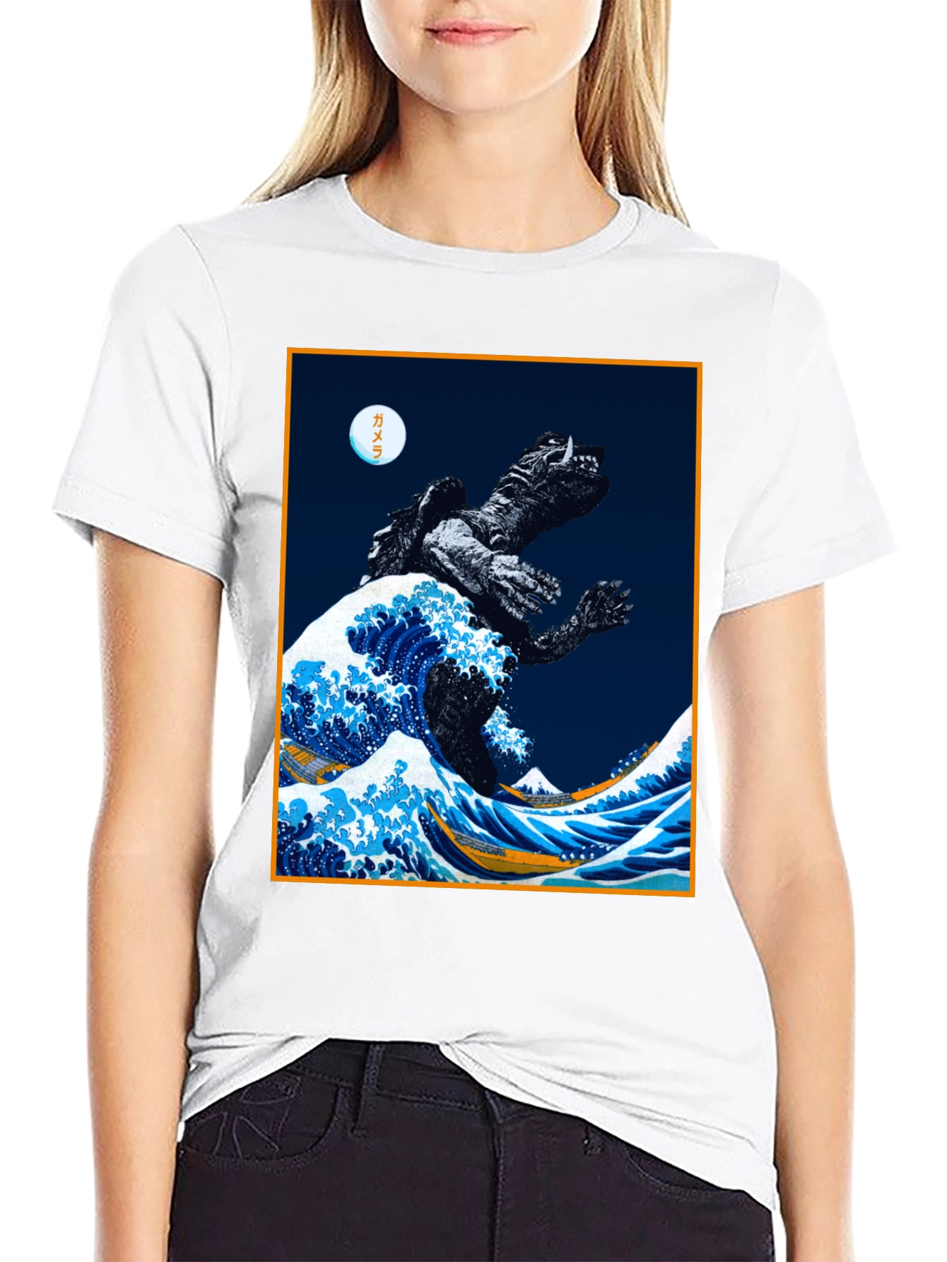 Kaiju Wave Graphic Tee - Unique Japanese Art