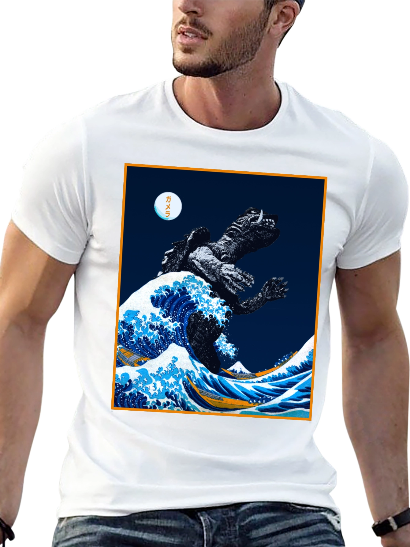 Kaiju Wave Graphic Tee - Unique Japanese Art