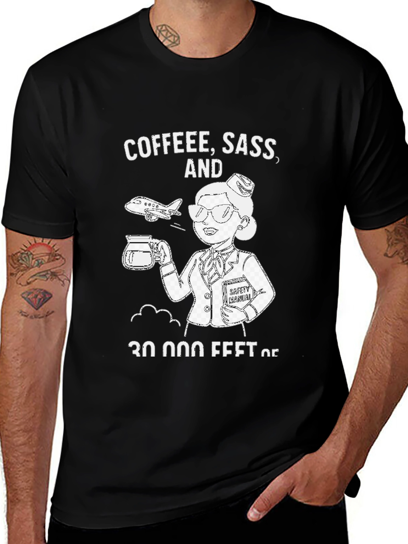 Coffee Sass & 30000 Feet T-Shirt
