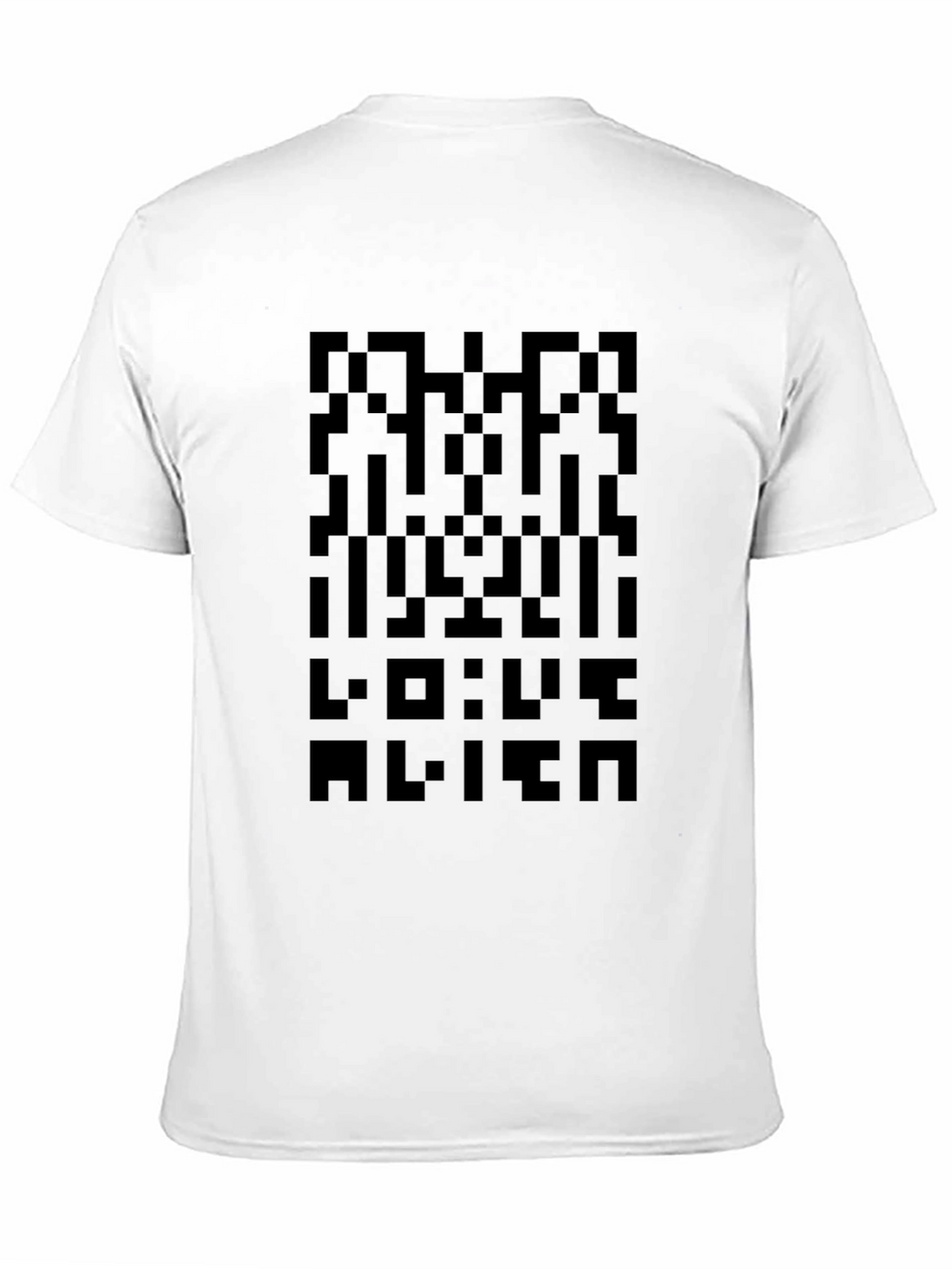 Pixelated Alien T-Shirt - Retro Sci-Fi Style