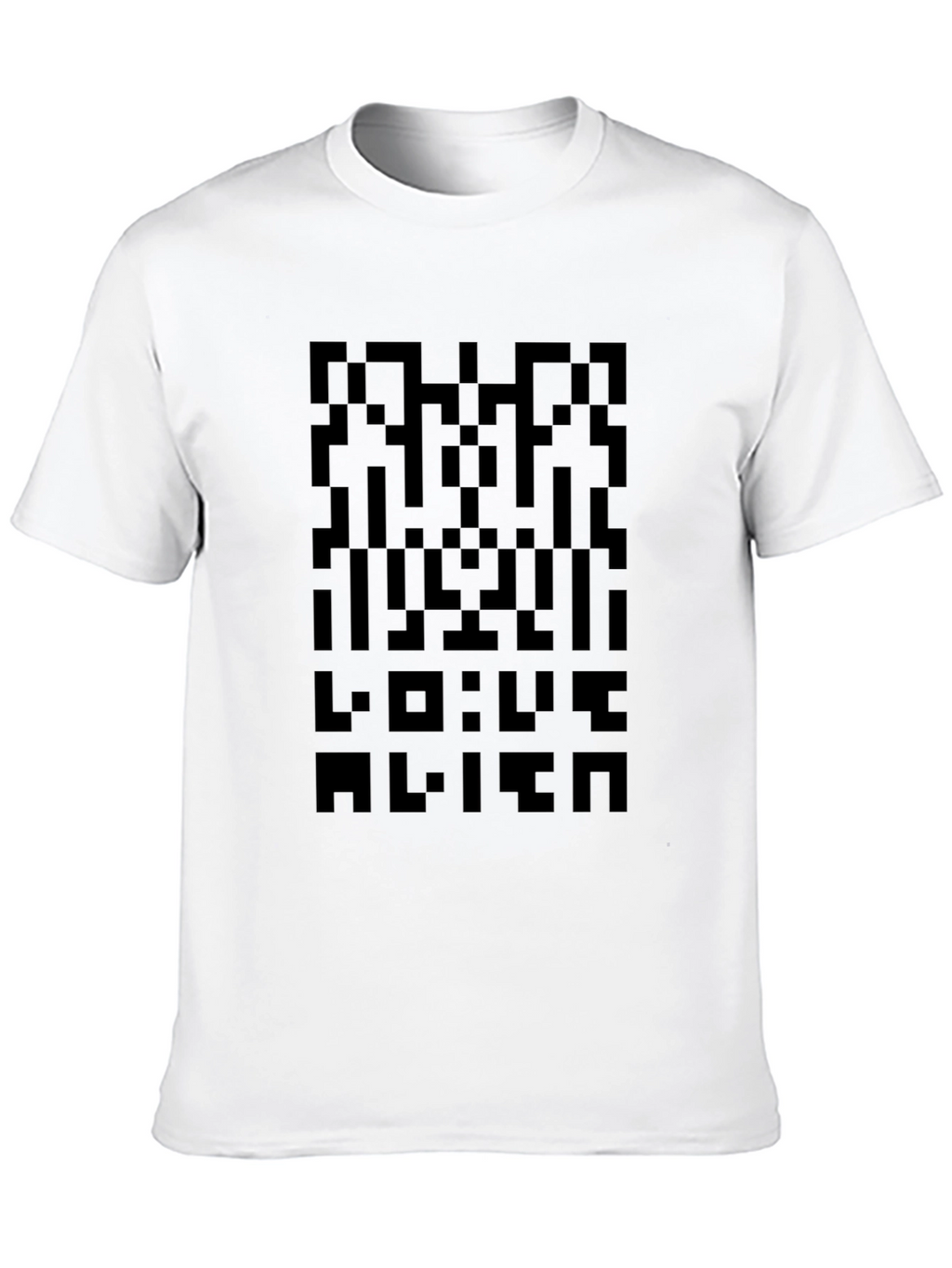 Pixelated Alien T-Shirt - Retro Sci-Fi Style