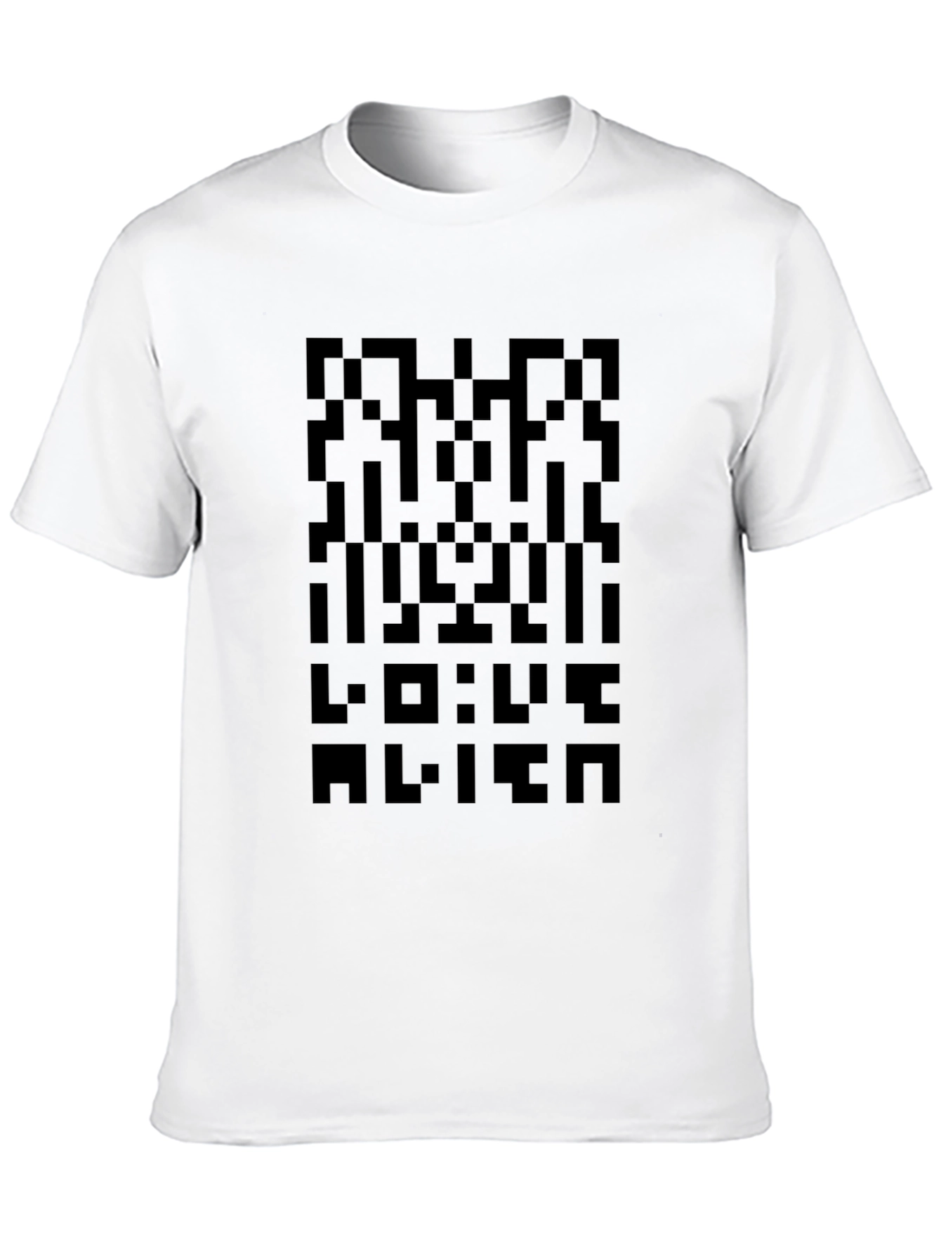 Pixelated Alien T-Shirt - Retro Sci-Fi Style