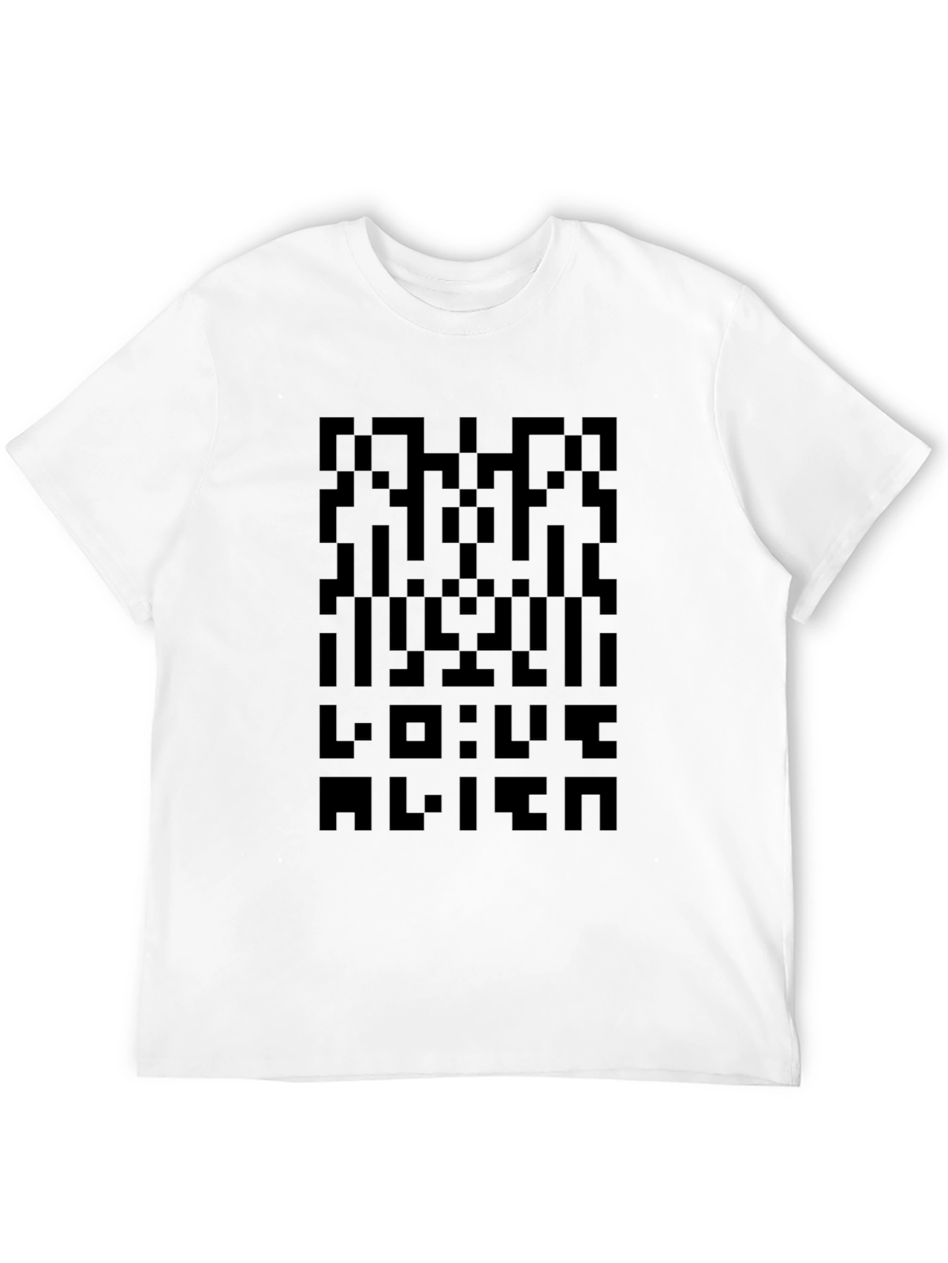 Pixelated Alien T-Shirt - Retro Sci-Fi Style