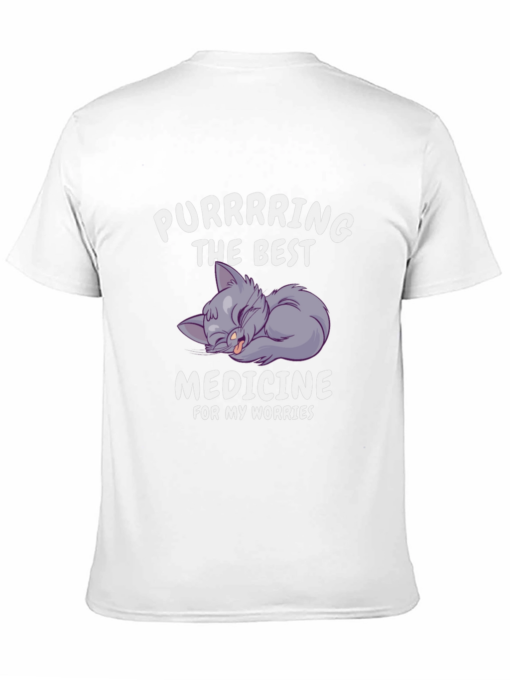 Purrring Medicine Black Graphic T-Shirt