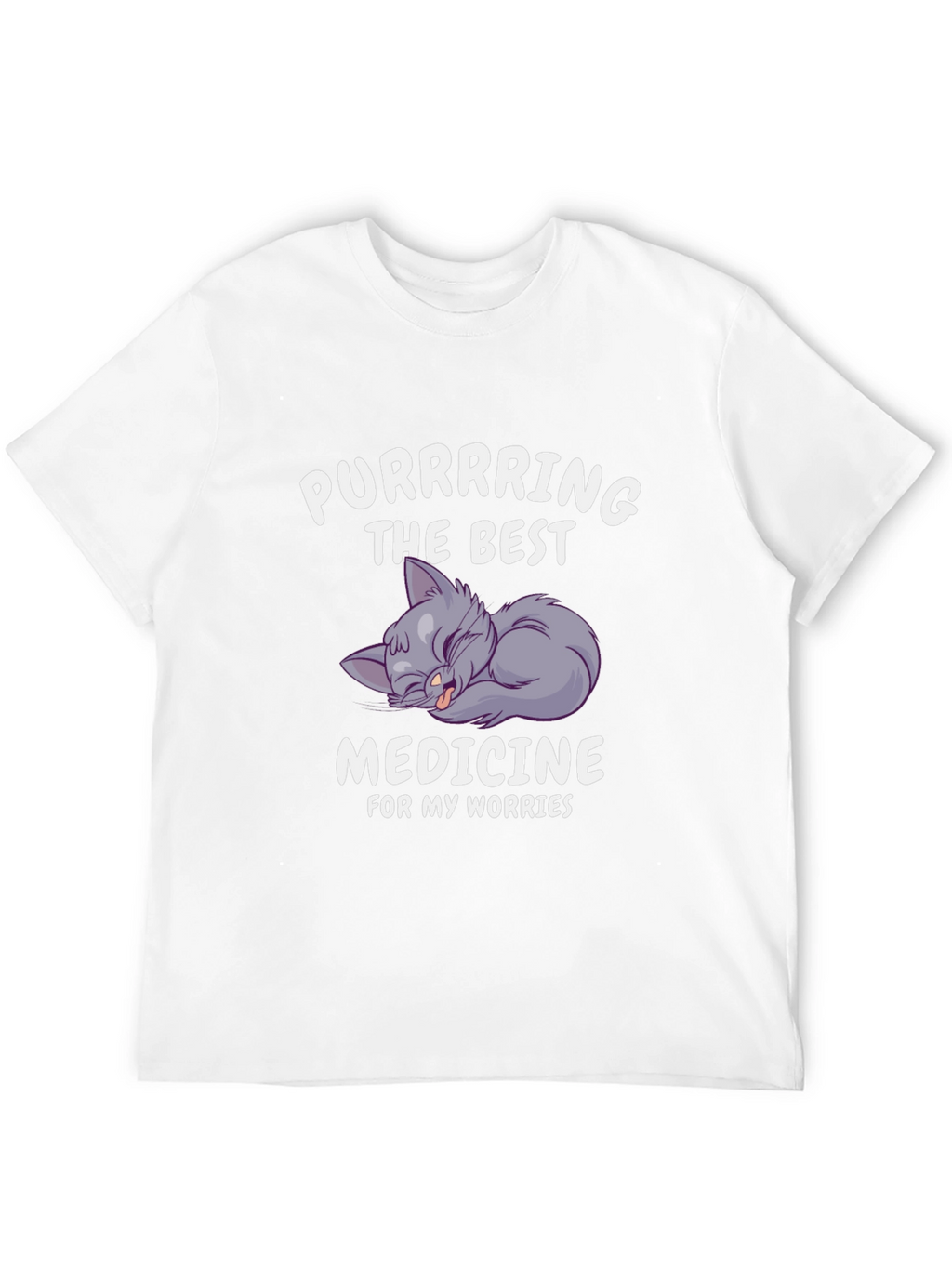 Purrring Medicine Black Graphic T-Shirt