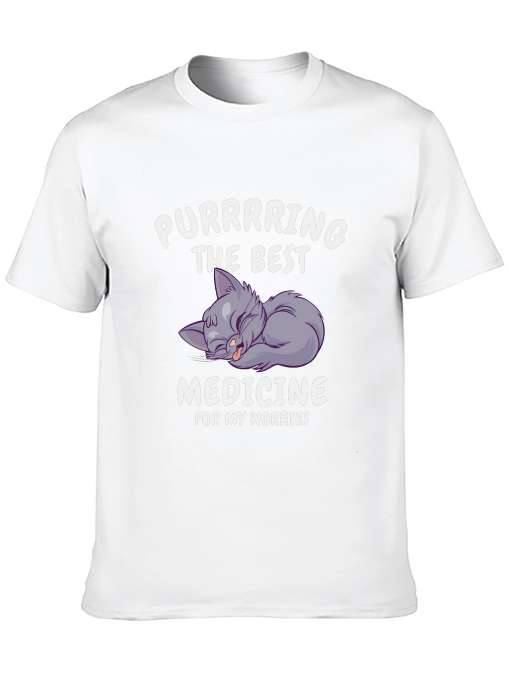 Purrring Medicine Black Graphic T-Shirt