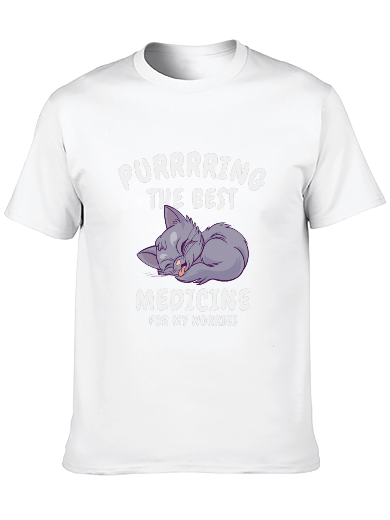 Purrring Medicine Black Graphic T-Shirt