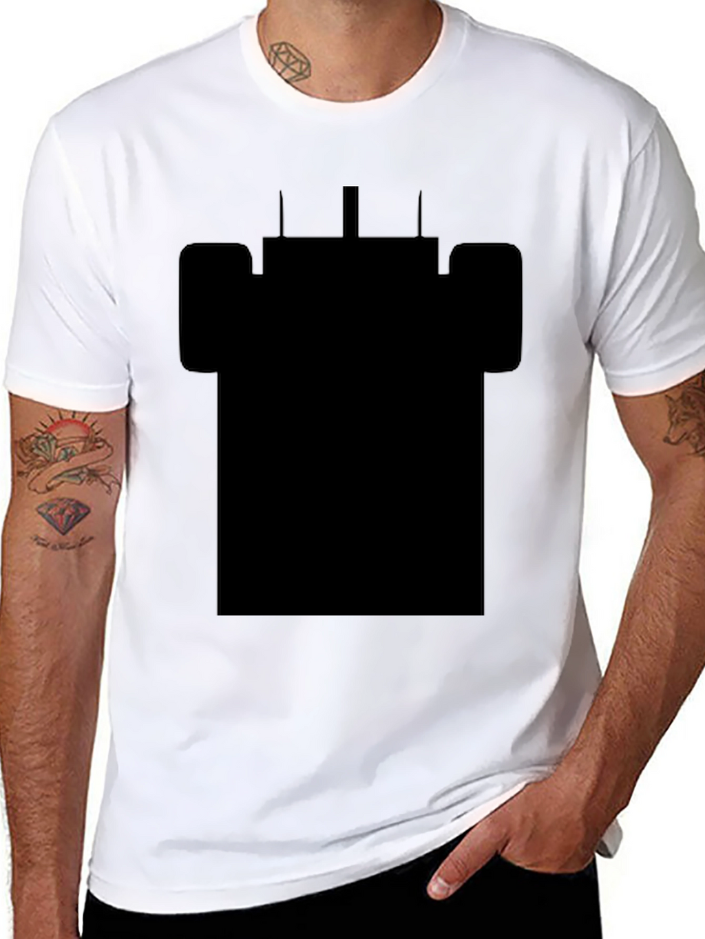 Rook Silhouette Black Graphic Tee