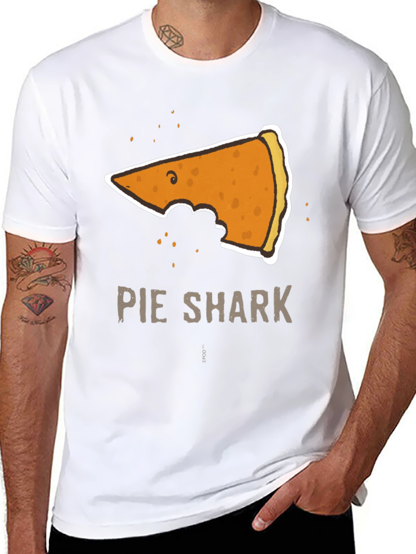 Pie Shark Graphic Tee - Funny Foodie T-Shirt