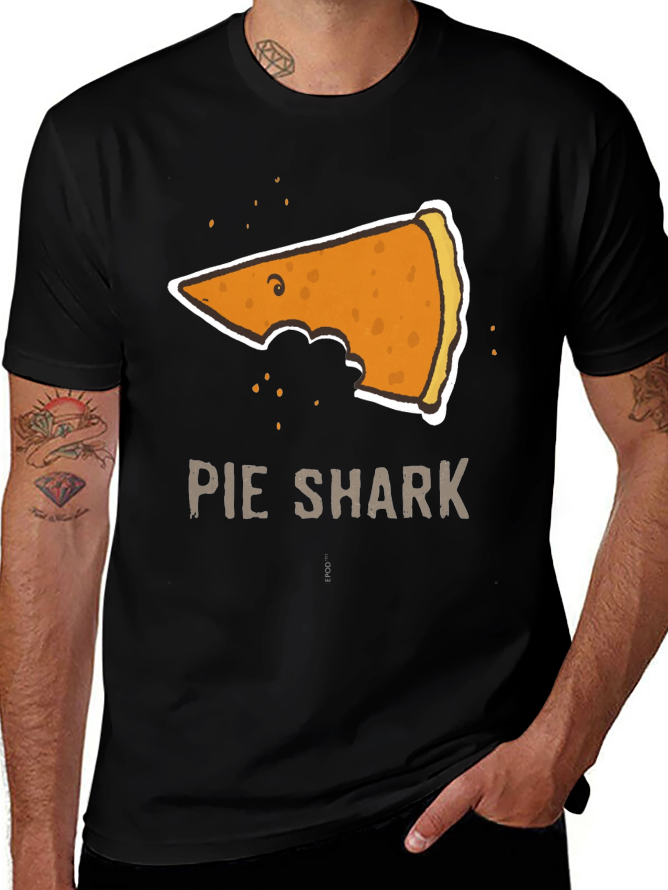 Pie Shark Graphic Tee - Funny Foodie T-Shirt