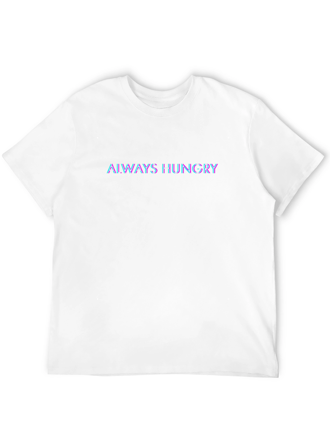 Always Hungry Glitch Effect Black T-Shirt