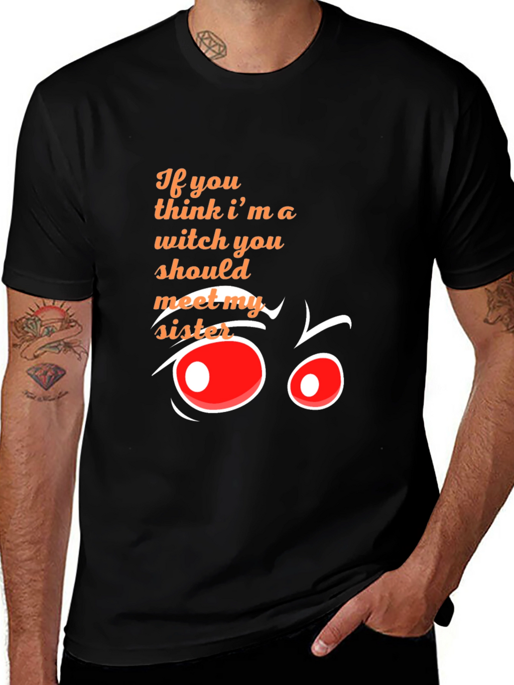Witchy Sister Graphic Tee - Funny Halloween Shirt